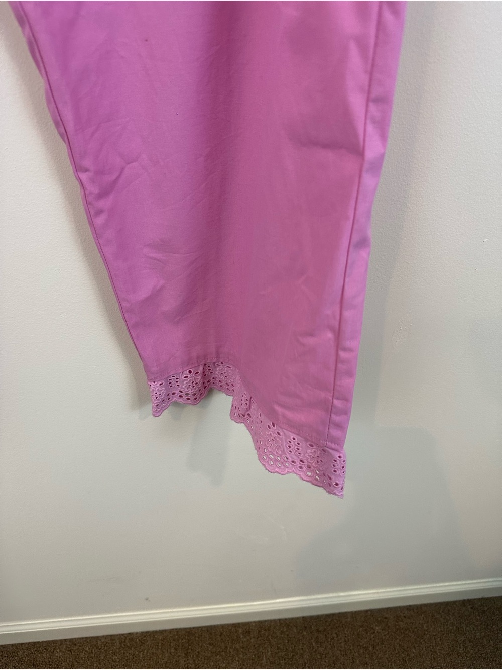 Zara Kids Pink Lace Ruffle Hem Pull-On Pants Size 13-14 Girl's - Picture 2 of 4